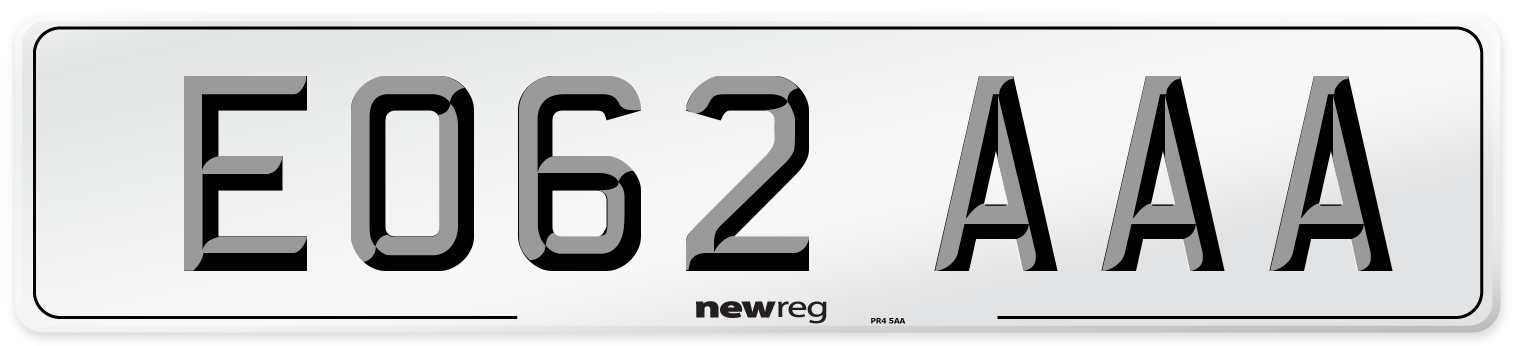 EO62 AAA Number Plate from New Reg